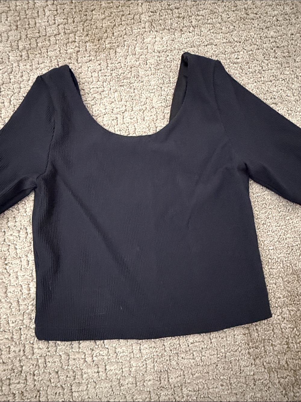 Cara Loren Classic Black ballet Scoop Neck Women’s Top